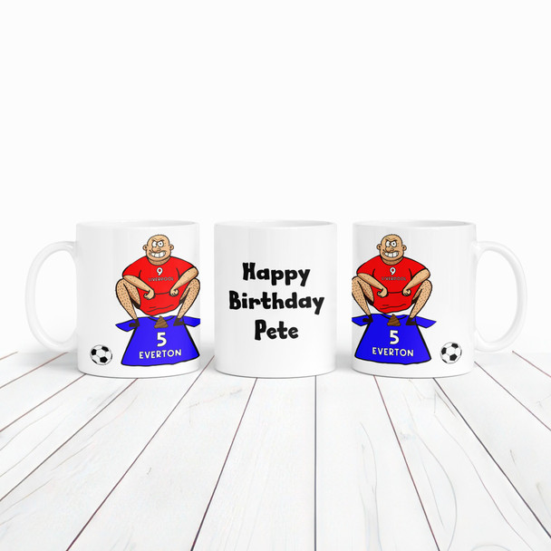 Liverpool Shitting On Everton Funny Football Gift Team Rivalry Personalised Mug