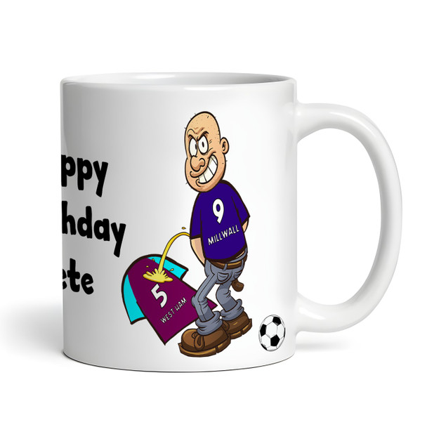 Millwall Weeing On West Ham Funny Football Gift Team Rivalry Personalised Mug