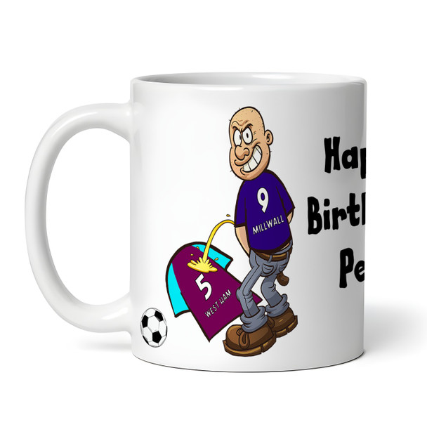 Millwall Weeing On West Ham Funny Football Gift Team Rivalry Personalised Mug