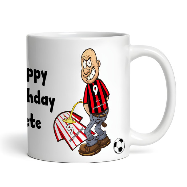 Bournemouth Weeing On Southampton Funny Football Gift Team Personalised Mug