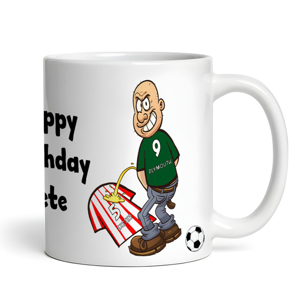 Plymouth Weeing On Exeter Funny Football Gift Team Rivalry Personalised Mug