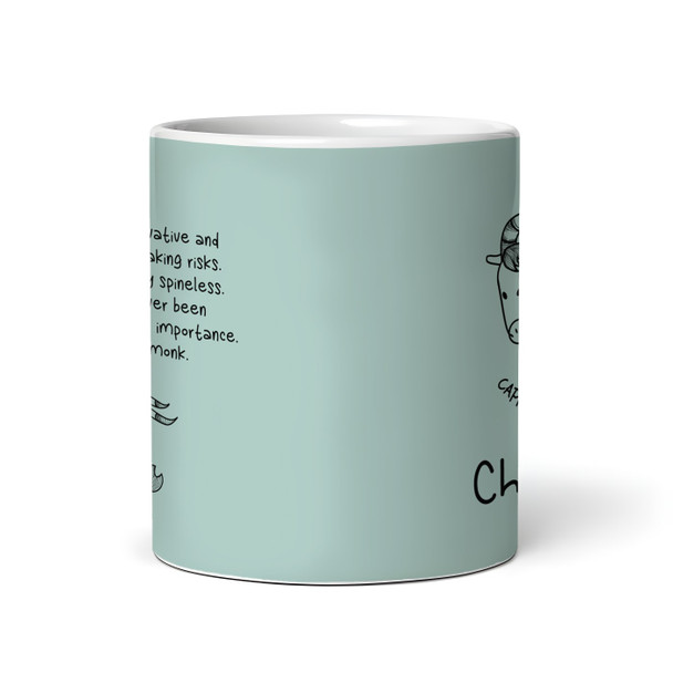 Capricorn Funny Zodiac Sign Description Birthday Gift Green Personalised Mug