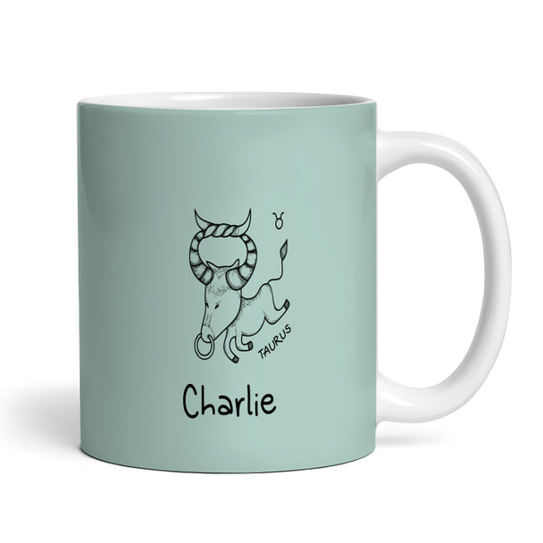 Taurus Funny Zodiac Sign Description Birthday Gift Green Personalised Mug Taurus Funny Zodiac Sign Description Birthday Gift Green Personalised Mug