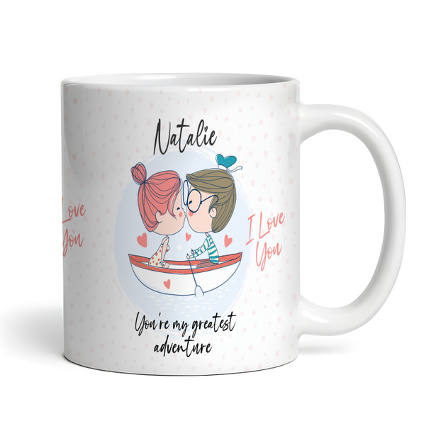 Boat Cute Couple Kissing Romantic Gift Valentine's Day Gift Personalised Mug