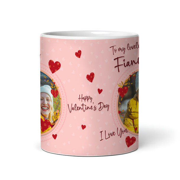Fiancée Gift Love Hearts Photo Frame Valentine's Day Gift Personalised Mug