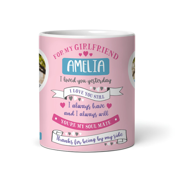 Gift For My Girlfriend Photo Pink Valentine's Day Gift Personalised Mug