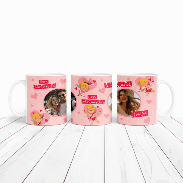 Gift For Wife Cupid Hearts Photo Valentine's Day Gift Personalised Mug