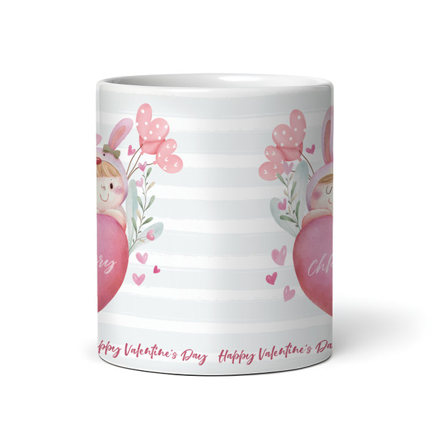 Cute Bunny Rabbit Romantic Gift Valentine's Day Gift Personalised Mug