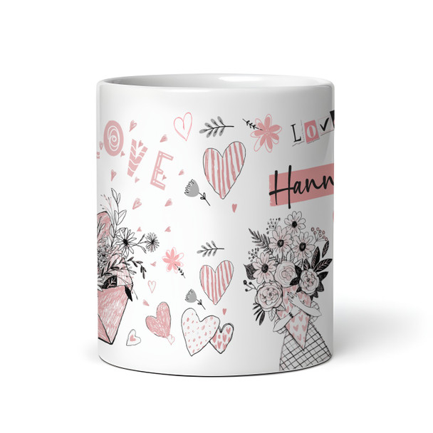 Floral Love Cupid Romantic Gift Valentine's Day Gift Personalised Mug Floral Love Cupid Romantic Gift Valentine's Day Gift Personalised Mug