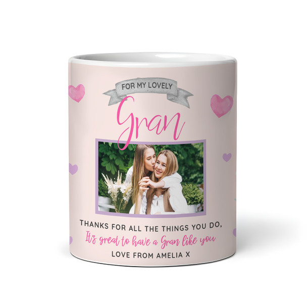 Gran Thank You For Everything Photo Mother's Day Birthday Gift Personalised Mug