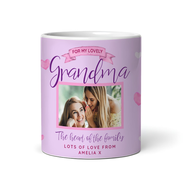 Grandma Photo Heart Of The Family Birthday Mother's Day Gift Personalised Mug