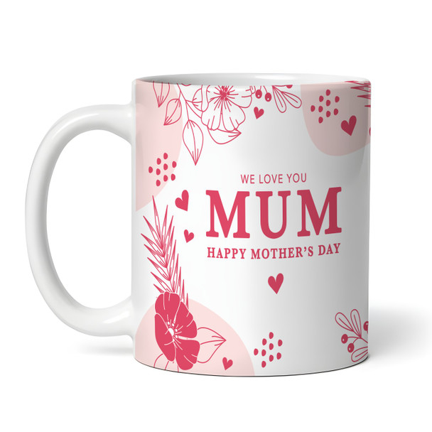 Pink Floral Photo Mother's Day Gift For Mum Personalised Mug