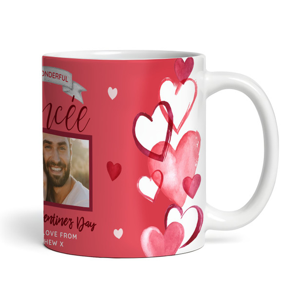 Fianc?Â®e Red Heart Photo Valentine's Day Gift Personalised Mug