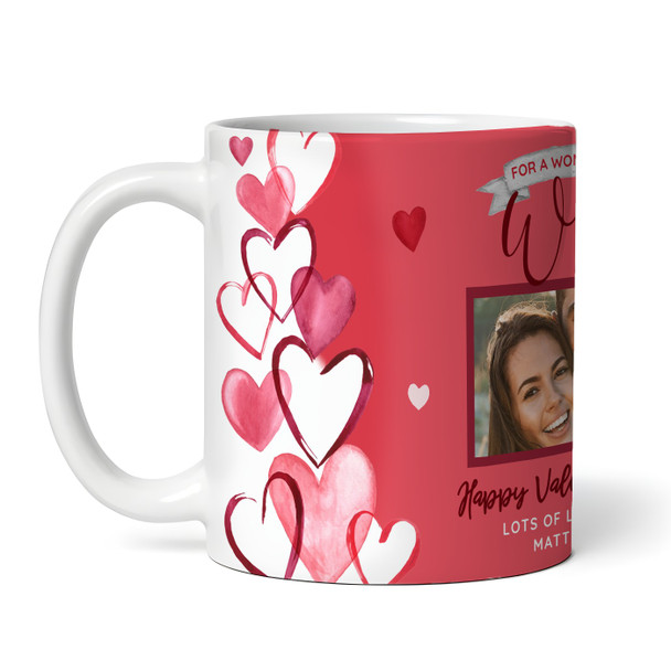 Wife Red Heart Photo Valentine's Day Gift Personalised Mug