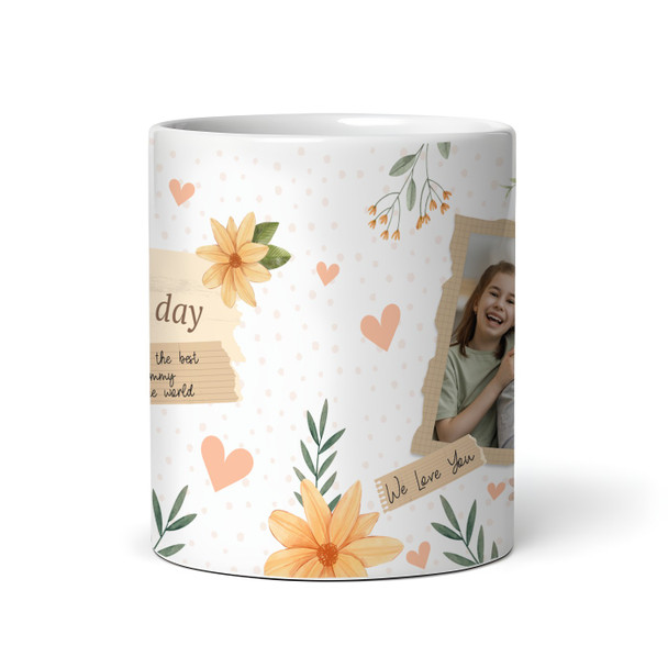 Yellow Photo Floral Mother's Day Gift Personalised Mug