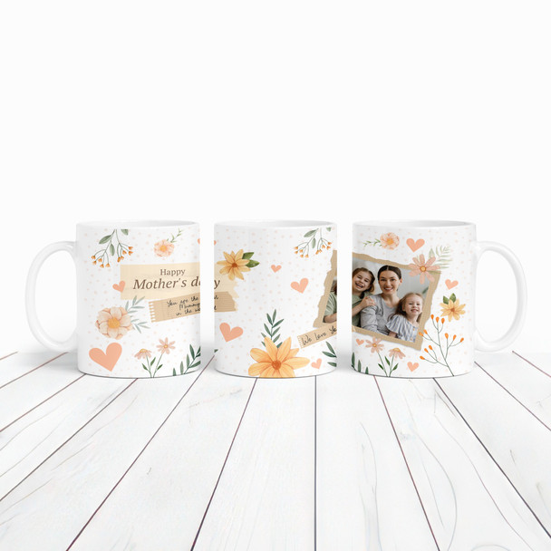 Yellow Photo Floral Mother's Day Gift Personalised Mug