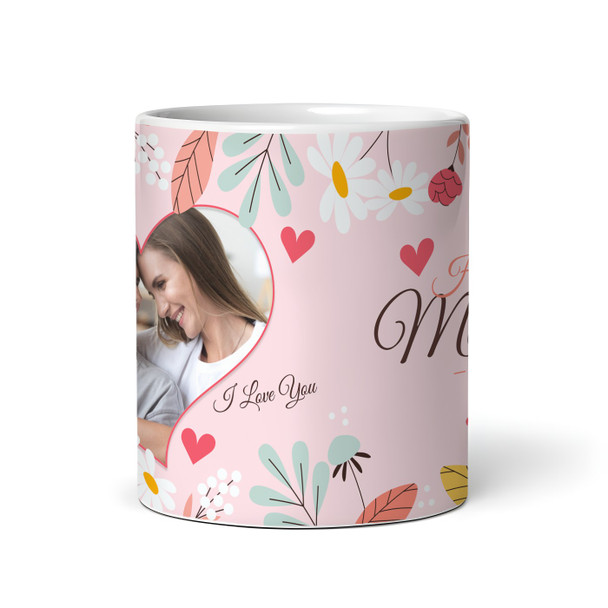 Floral Heart Photo Mother's Day Gift Personalised Mug