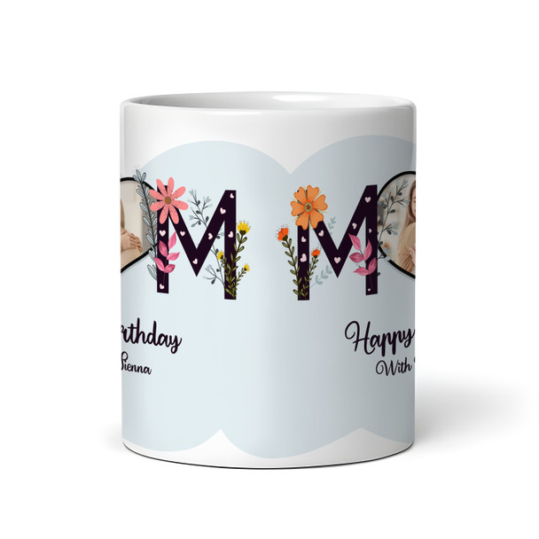 Mum Floral Photo Birthday Gift Personalised Mug