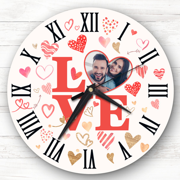 Love Photo Valentine's Day Gift Birthday Anniversary Personalised Clock