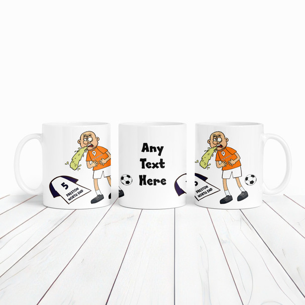 Blackpool Vomiting On Preston Funny Football Gift Team Rivalry Personalised Mug