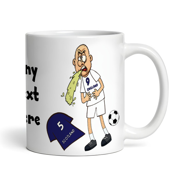 England Vomiting On Scotland Funny Football Gift Team Rivalry Personalised Mug