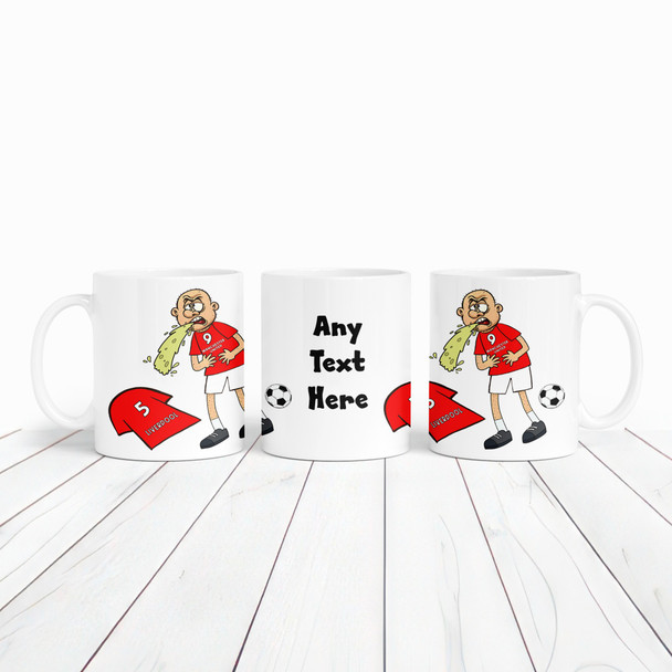 United Vomiting On Liverpool Funny Football Gift Team Rivalry Personalised Mug