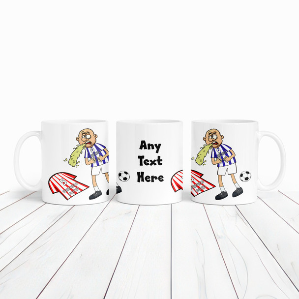 Wednesday Vomiting On United Funny Football Gift Team Rivalry Personalised Mug