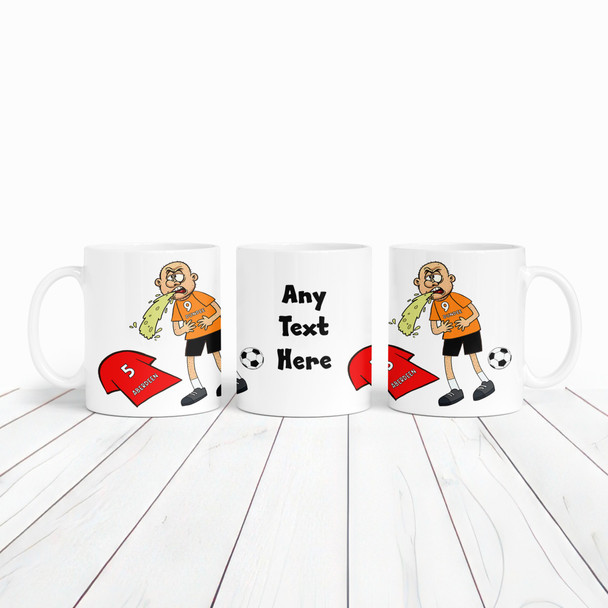 Dundee Vomiting On Aberdeen Funny Football Gift Team Rivalry Personalised Mug
