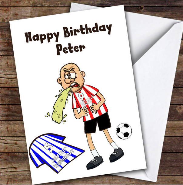 United Vomiting On Wednesday Funny Wednesday Football Fan Birthday Card