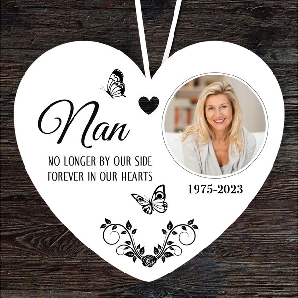 Nan Memorial Keepsake Gift Photo Heart Personalised Hanging Ornament
