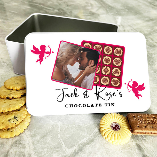Box Of Chocolate Photo Romantic Gift Personalised Treat Tin