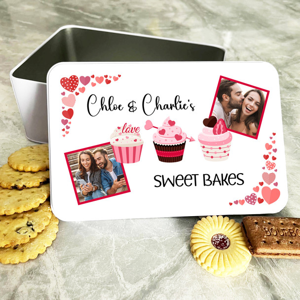 Love Cupcakes Photo Frames Romantic Gift Personalised Cake Tin