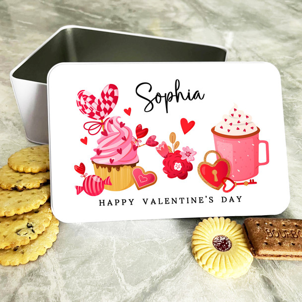Love Cupcakes Valentine's Day Gift Personalised Treat Tin