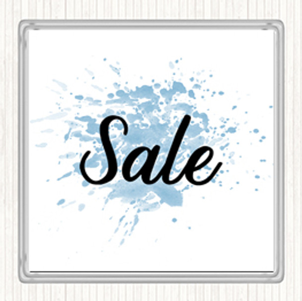 Blue White Sale Inspirational Quote Coaster