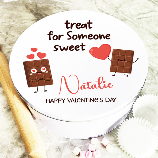 Round Someone Sweet Valentine's Day Gift Personalised Sweet Treat Tin