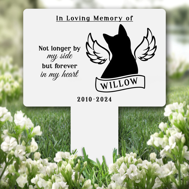 Wings Cat Pet Remembrance Garden Plaque Grave Marker Personalised Memorial Stake