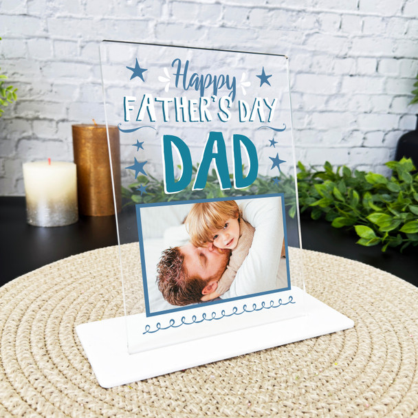 Dad Father's Day Gift Photo Star Personalised Acrylic Plaque