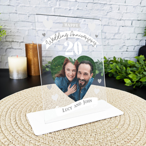 20th Wedding Anniversary Photo Gift Personalised Acrylic Plaque 20th Wedding Anniversary Photo Gift Personalised Acrylic Plaque