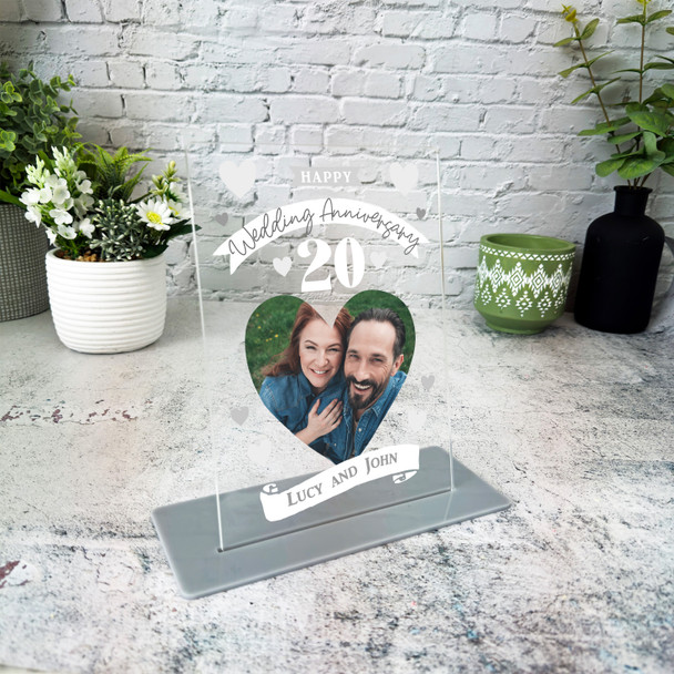 20th Wedding Anniversary Photo Gift Personalised Acrylic Plaque 20th Wedding Anniversary Photo Gift Personalised Acrylic Plaque