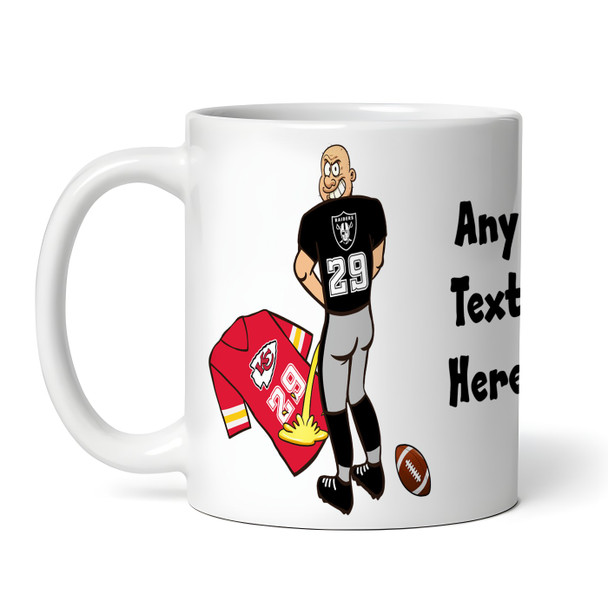 Any Team Weeing On Any Team Funny American Football Gift Team Rivalry Personalised Mug