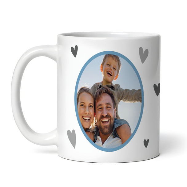 Gift For Dad Daddy Is Loved By Blue Photo Hand Coffee Tea Cup Personalised Mug