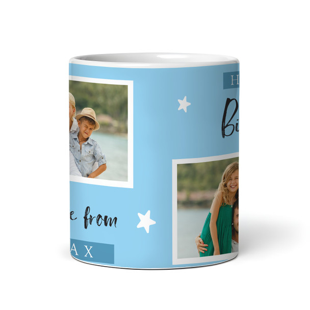 Happy Birthday Gift For Dad Photo Blue Coffee Tea Cup Personalised Mug