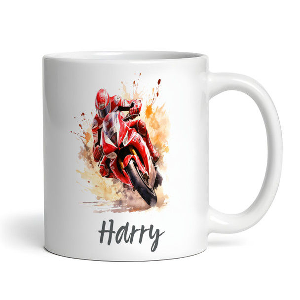 Motorbike Motorsports Gift Red Paint Photo Coffee Tea Cup Personalised Mug