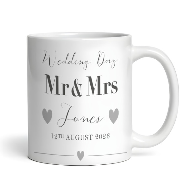 Mr & Mrs Wedding Day Gift Photo Coffee Tea Cup Personalised Mug