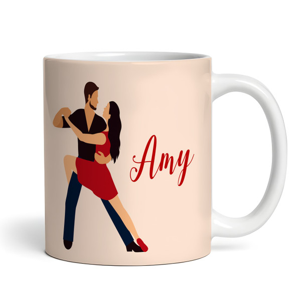 Tango Dancing Gift Couple Peach Coffee Tea Cup Personalised Mug