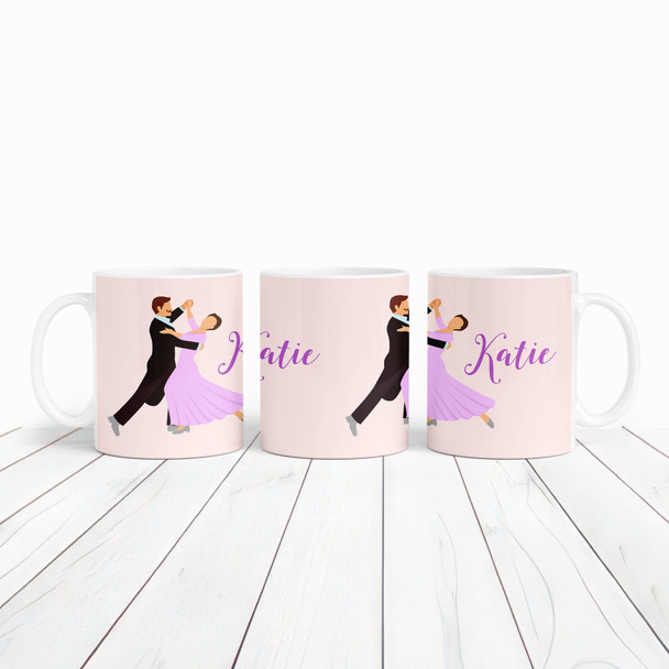 Waltz Couple Dancing Gift Peach Coffee Tea Cup Personalised Mug