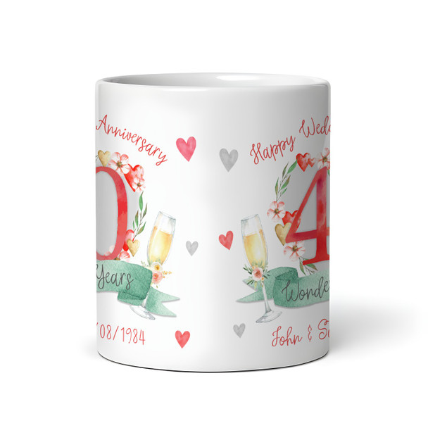 Wedding Anniversary Gift Any Number Years Wonderful Years Personalised Mug