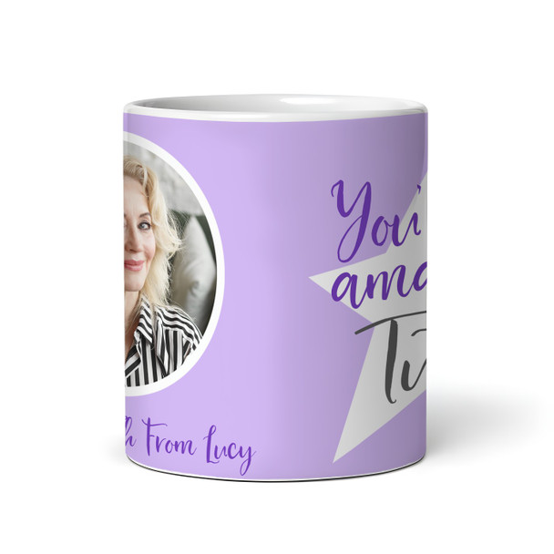 Amazing Tutor Gift Photo Star Purple Coffee Tea Cup Personalised Mug