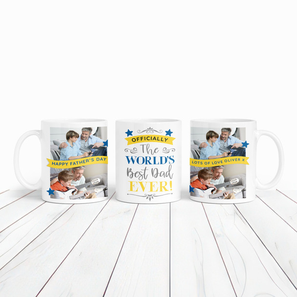 Worlds Best Dad Father's Day Gift Photo Coffee Tea Cup Personalised Mug