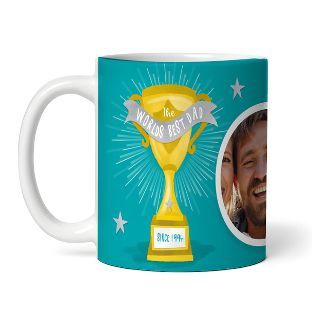Worlds Best Gift For Dad Trophy Coffee Tea Cup Personalised Mug
